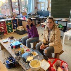 Bricolage de Noël dans la classe 3c.