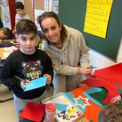 Bricolage de Noël dans la classe 3c.