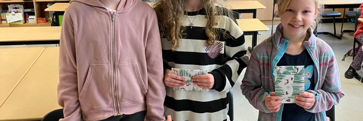 Klassvinnarna i skolans interna lästävling.